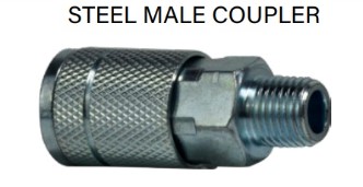 3/8" X 1/4" MALE NPT TRU-FLATE AUTOMOTIVE QUICK CONNECT COUPLER